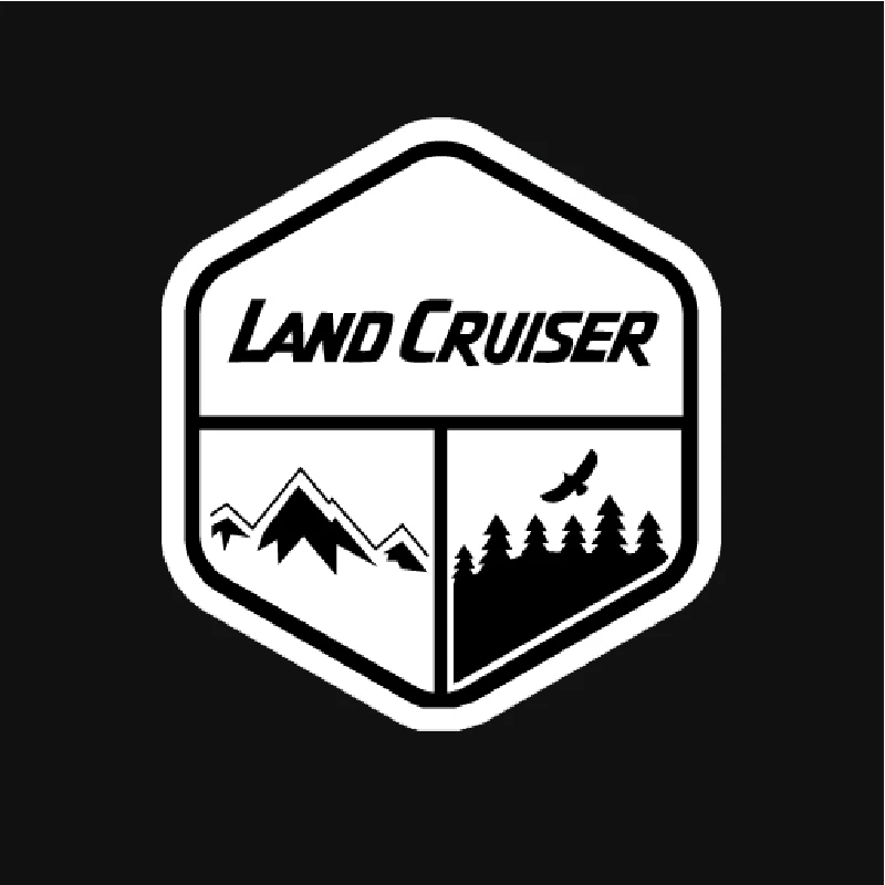 white 13,7*15 см креативная Эмблема Для Land Cruiser, виниловая Автомобильная наклейка, черные аксессуары на заднее стекло, Внешнее украшение для Toyota - Название цвета: white