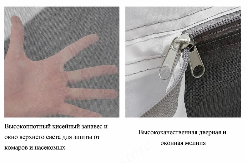 Палатка Сверхлегкий большие пространства двойной слой 3-4 человек палатки Водонепроницаемый 4 сезон Открытый Семейный Кемпинг 210x210x130 см
