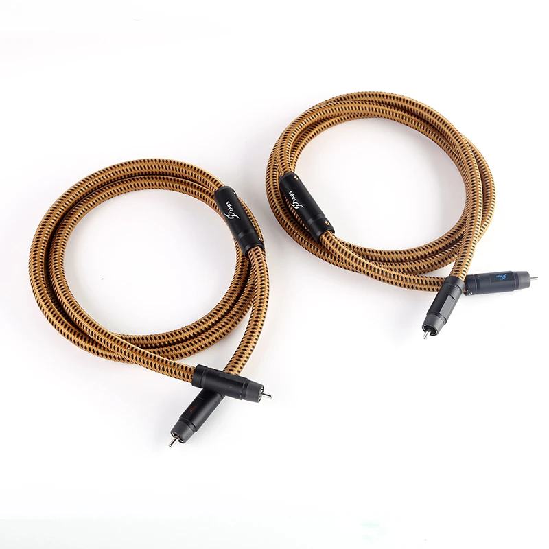 

MPS M-11R RCA audio cable 99.99997%OCC rhodium Plated Plug for DVD CD DAC amplifier cable RCA TO RCA cable Line