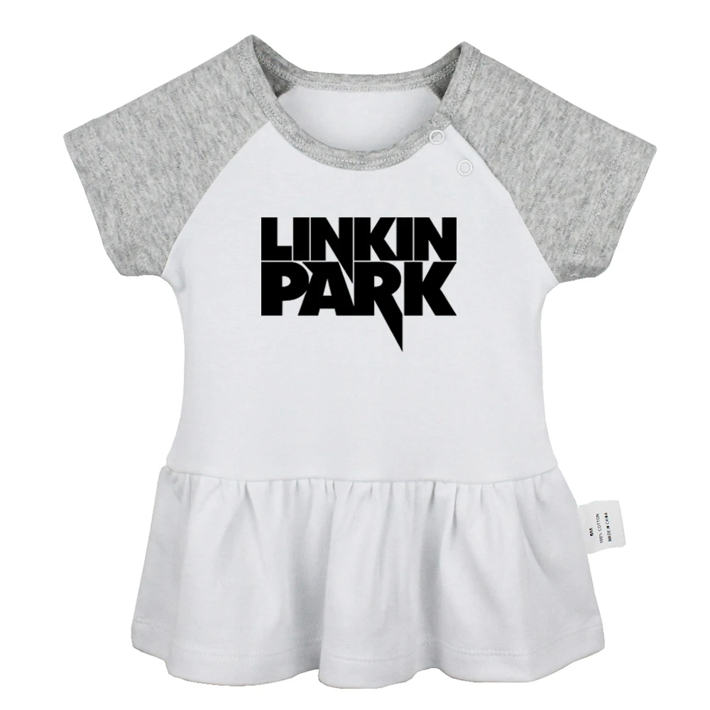Linkin Park/уличный стиль подземные платья для новорожденных девочек хлопковая