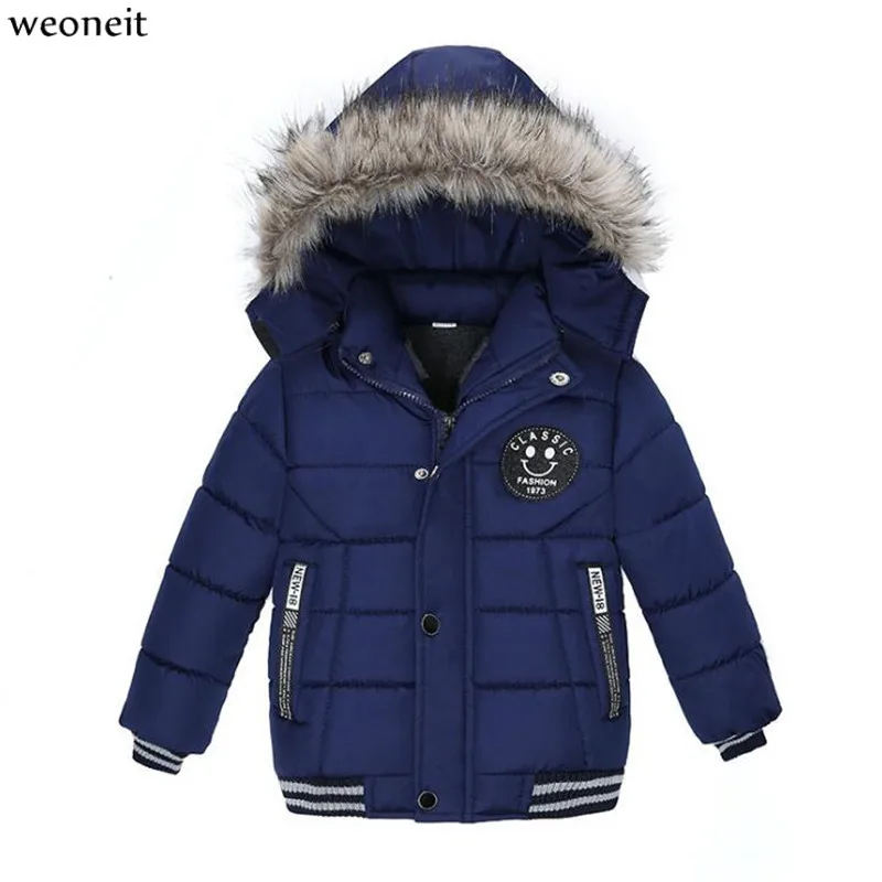 Weoneit/Новинка 2019 года зимнее пальто для малышей детская теплая зимняя верхняя