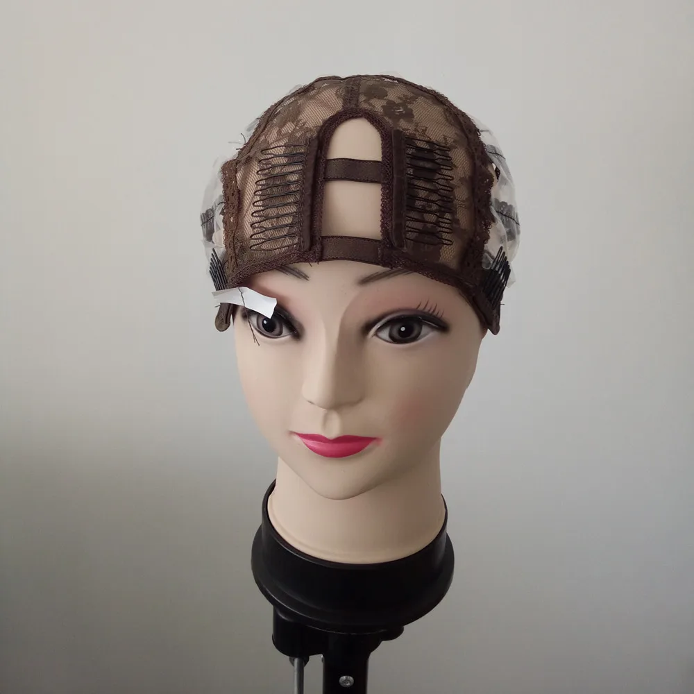 Парик коричневого цвета U для парика изготовления париков с шитьем уток волос и