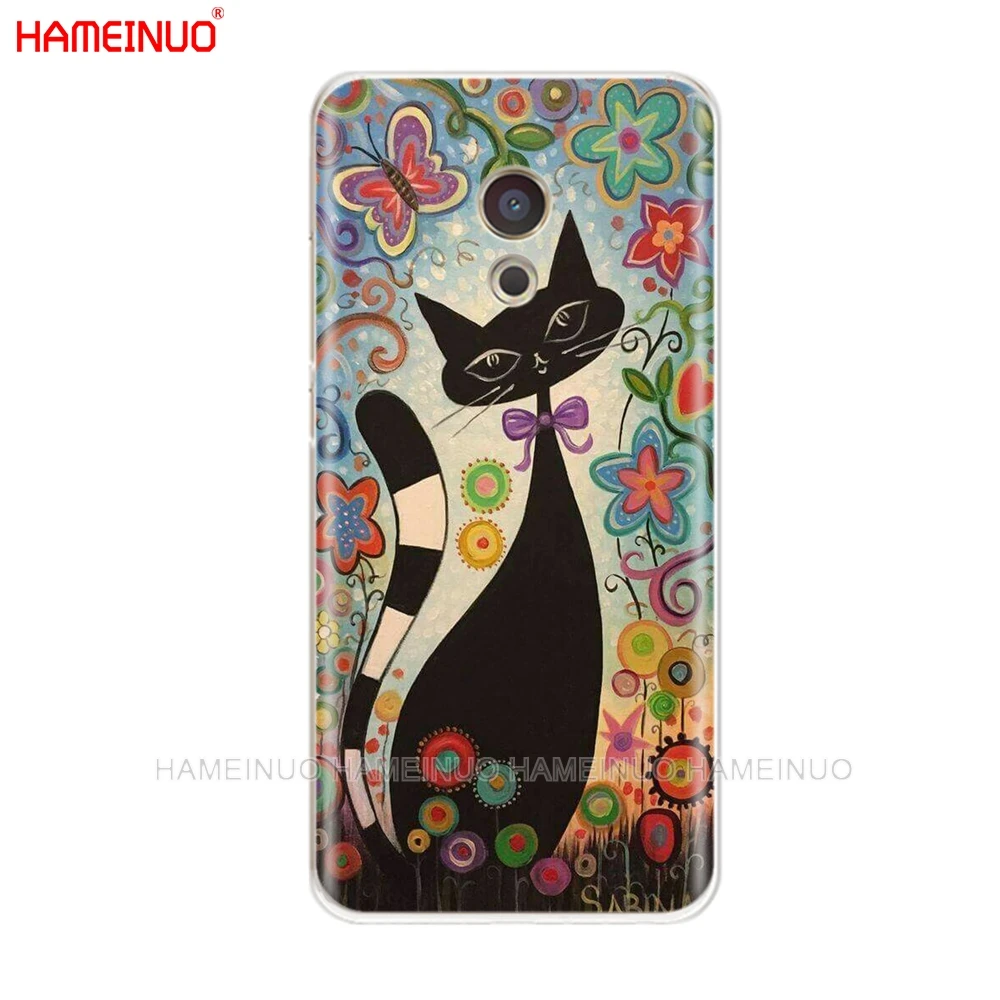 HAMEINUO милый смешной кучи кошек искусство кошка чехол для телефона для Meizu M6 M5 M5S M2 M3 M3S MX4 MX5 MX6 PRO 6 5 U10 U20 note plus