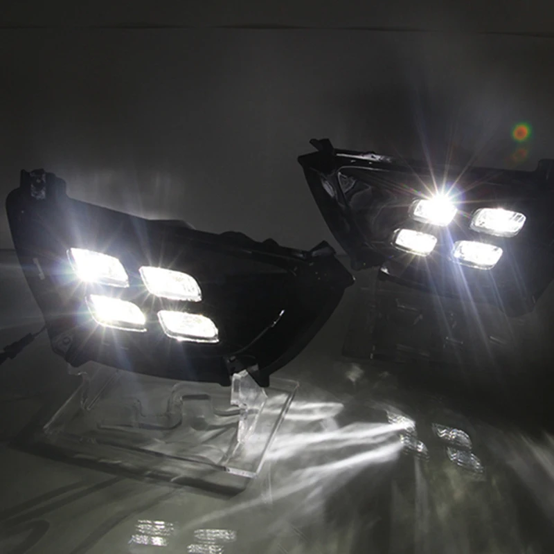 Автомобильный мигающий 2 шт. для Kia Sportage R светодиодный DRL Дневной ходовой светильник, противотуманная фара, противотуманный Дневной светильник 12 В, автомобильный Стайлинг белого цвета