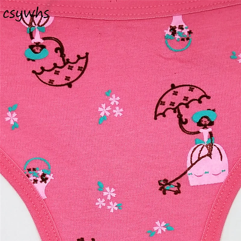 CSYWHS 6pcs Cartoon Women Cotton G String Sexy Print Panties Womens Thongs Briefs Underwear Low Waist Panty Underpants M-XL | Женская