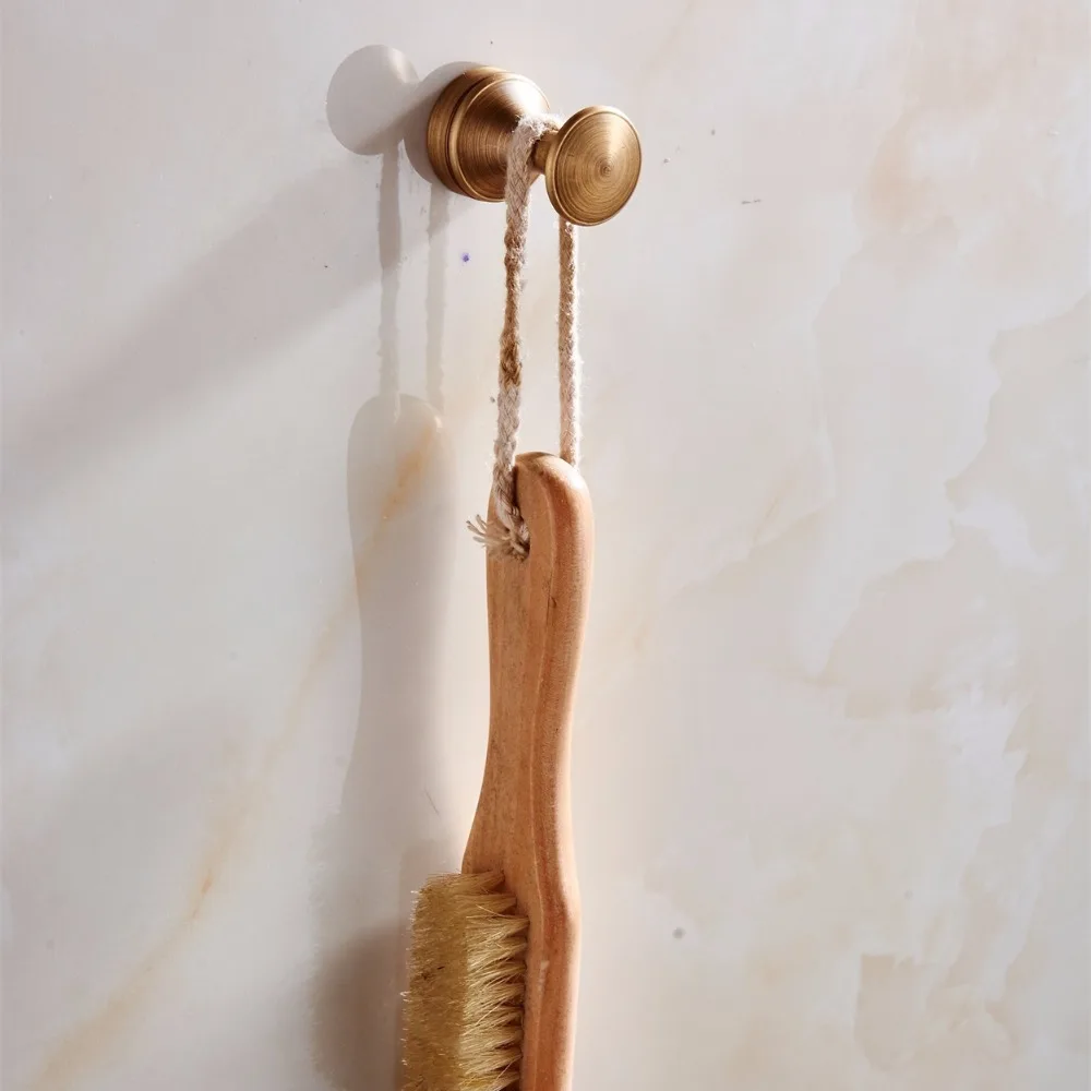 Настенные крючки для халата античный латунный стиль одиночная вешалка одежды