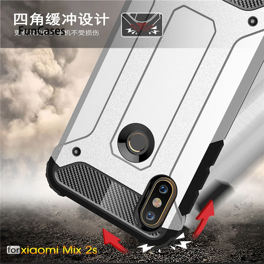 Xiaomi mi x 2S Мягкий силиконовый чехол TPU PC 2в1 противоударный жесткий Броня для Чехол 5
