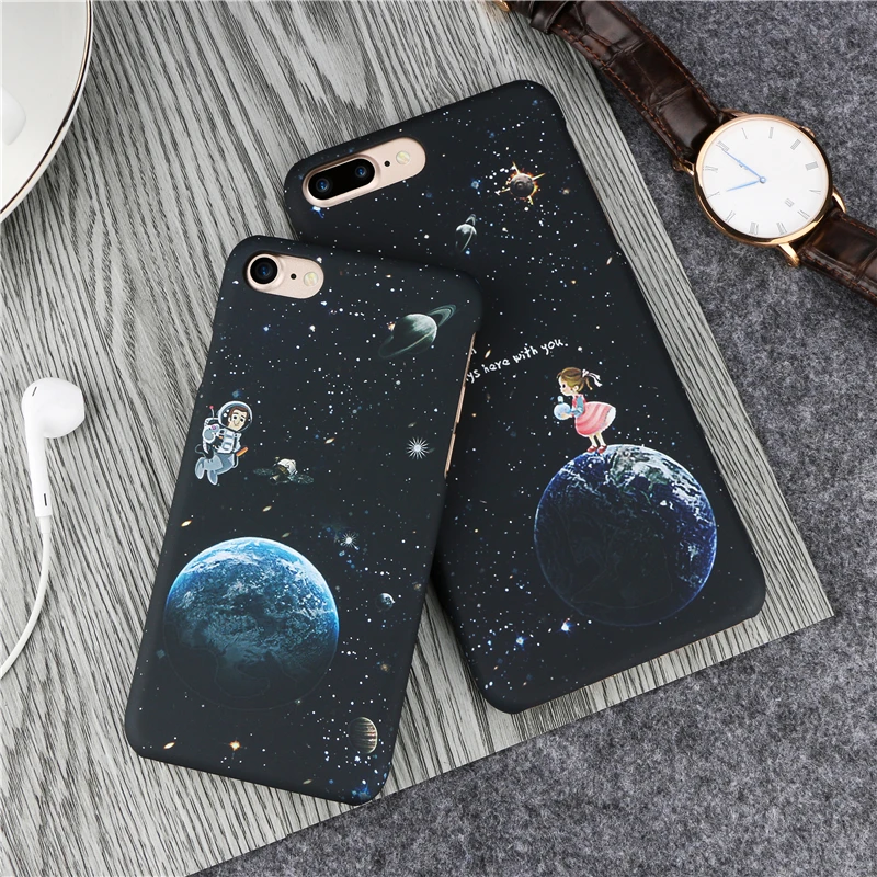 Милый дирижабль планета Луна Чехол для телефона для iphone XS Max X XR 8 7 6 6S Plus 5 5S SE чехол мультфильм Пары чехол s Жесткий PC Capa
