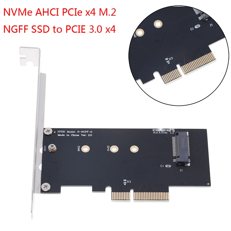 Адаптер преобразователя NVMe AHCI PCIe X4 M.2 NGFF SSD в PCIE 3 0 X4|Платы расширения| |