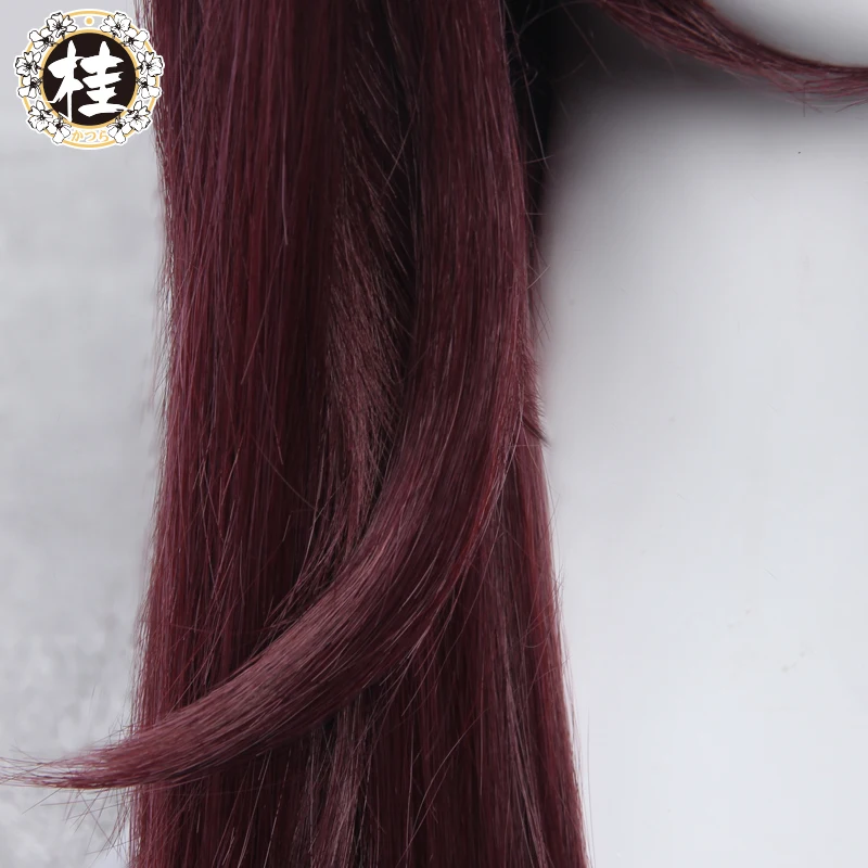 UWOWO Scathach парик Fate/большой заказ волос темно красный 90 см длинный прямой