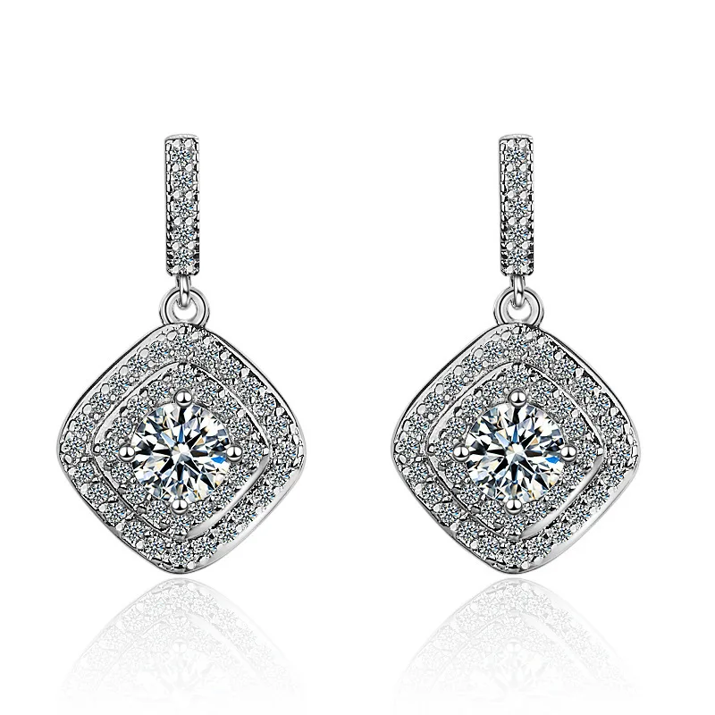 

XIYANIKE 925 Sterling Silver Jewelry AAAAA CZ Zirconia Personalized Earrings For Women Girls Gift 2019 New Trendy Fashion Daily