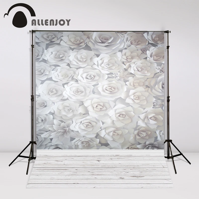 Allenjoy фотофоны белая бумага цветущие цветы 3D Деревянный Фотофон для фотосессии