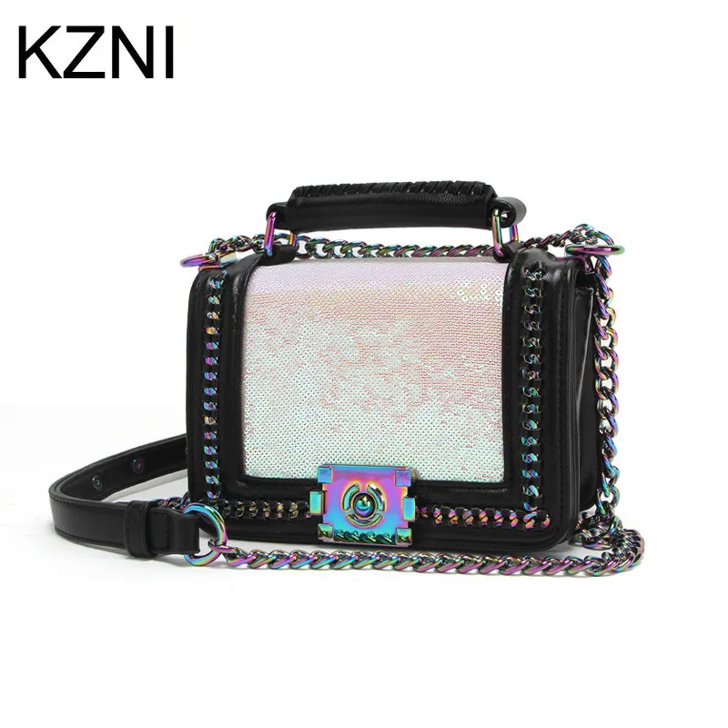 KZNI натуральная кожа сумки с верхней ручкой для девочек через плечо женские