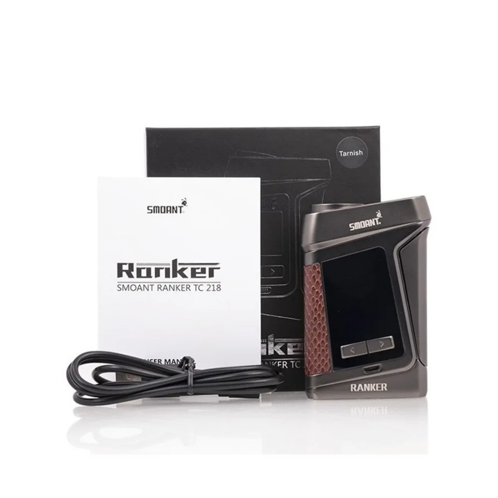 Smoant Ranker 218W TC Box Mod Dual 18650 Batteries VW Vape 1.3 inch OLED Screen |