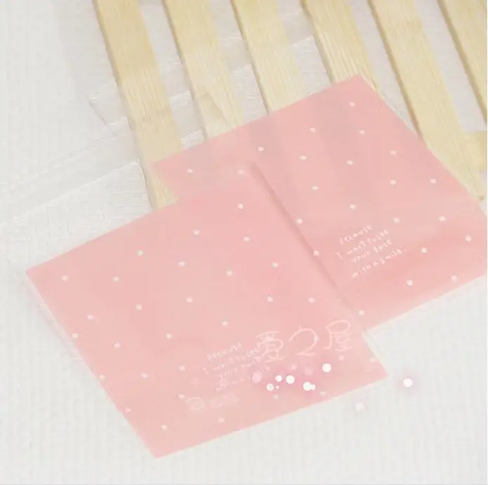 100 шт./лот пластиковый самоклеящийся пакет для печенья макарон упаковка