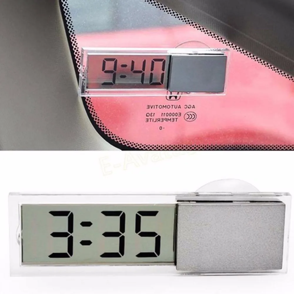 NS-100 LCD Автомобиля цифровые часы всасывающая чашка бортовой автомобиль