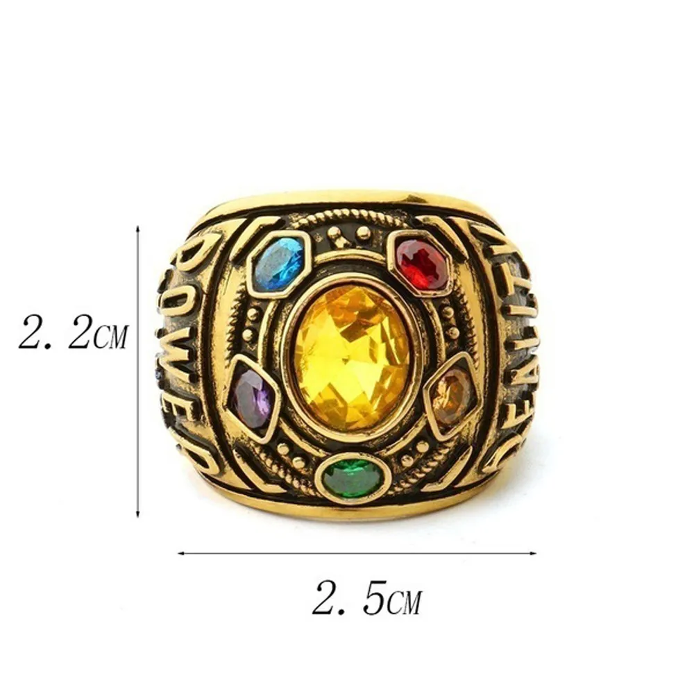 Мощное кольцо Infinity Wars Thanos Jewelry мужское с надписью модные украшения для влюбленных