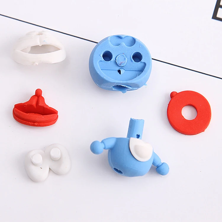 1 шт. Новинка doraemon ластик мультфильм Съемный резиновый ластик креативный kawaii Канцтовары Школьные принадлежности papelaria подарок для детей