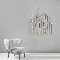 free shipping modern chandelier light stainless steel chandeliers lamp l50xw50cm 48watt designer lighting for living room hotel