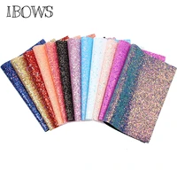 ibows 22cm30cm glitter synthetic leather chunky glitter bow fabric party wedding decoration diy hairbows accessories materials