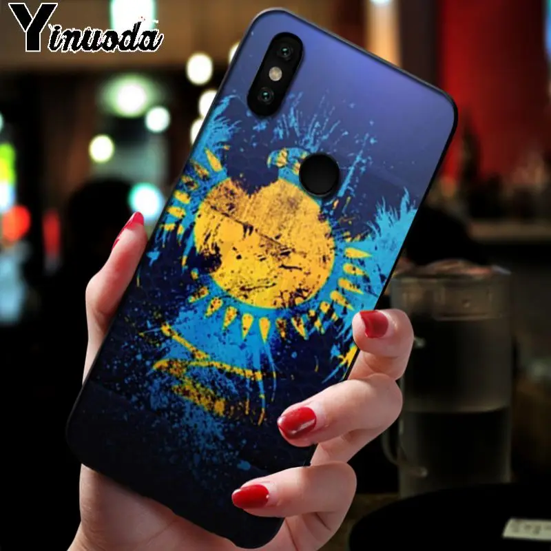 Чехол Yinuoda с казахским флагом для сотового телефона xiaomi redmi 7 5plus 6pro 6a 4x go note5 note7
