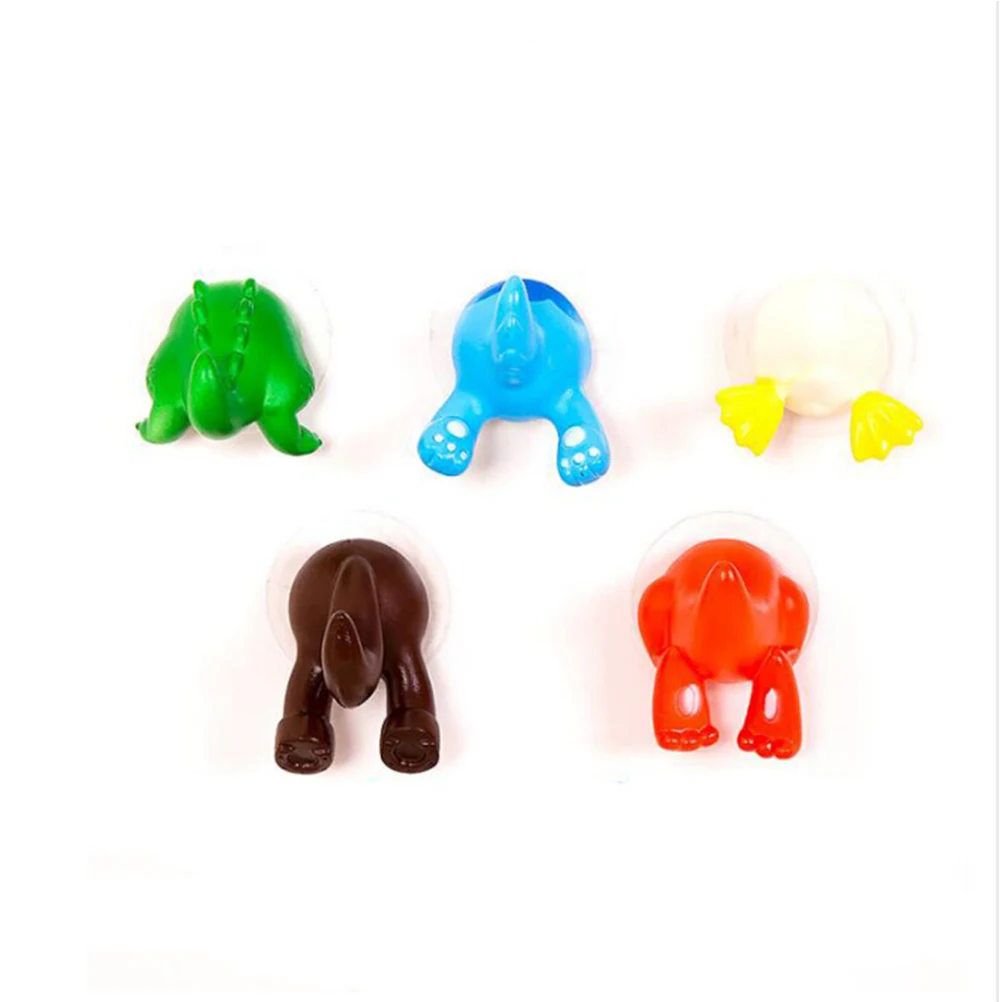 6 форм в виде хвоста животного резиновая присоска крючок для ключей вешалка