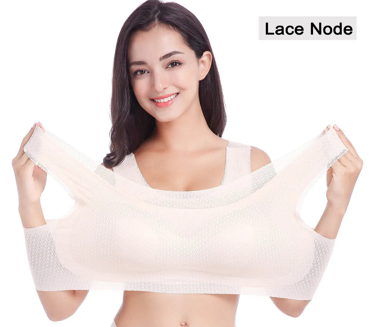 Lace Node Женский сексуальный кружевной бюстгальтер большого размера для сна, жилет, повседневный бесшовный бюстгальтер с подушечками, однотонный бесшовный бюстгалтеры без проволоки, полный бюстгальтер, дышащий бюстгальтер - Цвет: Lace Node
