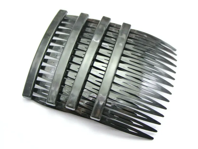 

20 Black Plastic Hair Clips Side Combs Pin Barrettes 70X40mm for Ladies
