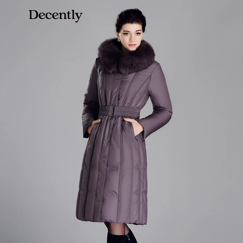 DECENTLY 2016 одежда для женщин зима пальто женское мех лиса парка пиджак женский Brand