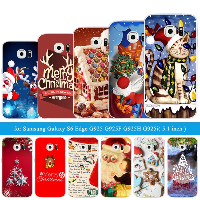 Для Samsung Galaxy S6 Edge Fundas 5 1 &quotдля рождественской ночи Coque чехол для G925 G925F G925H G925i |