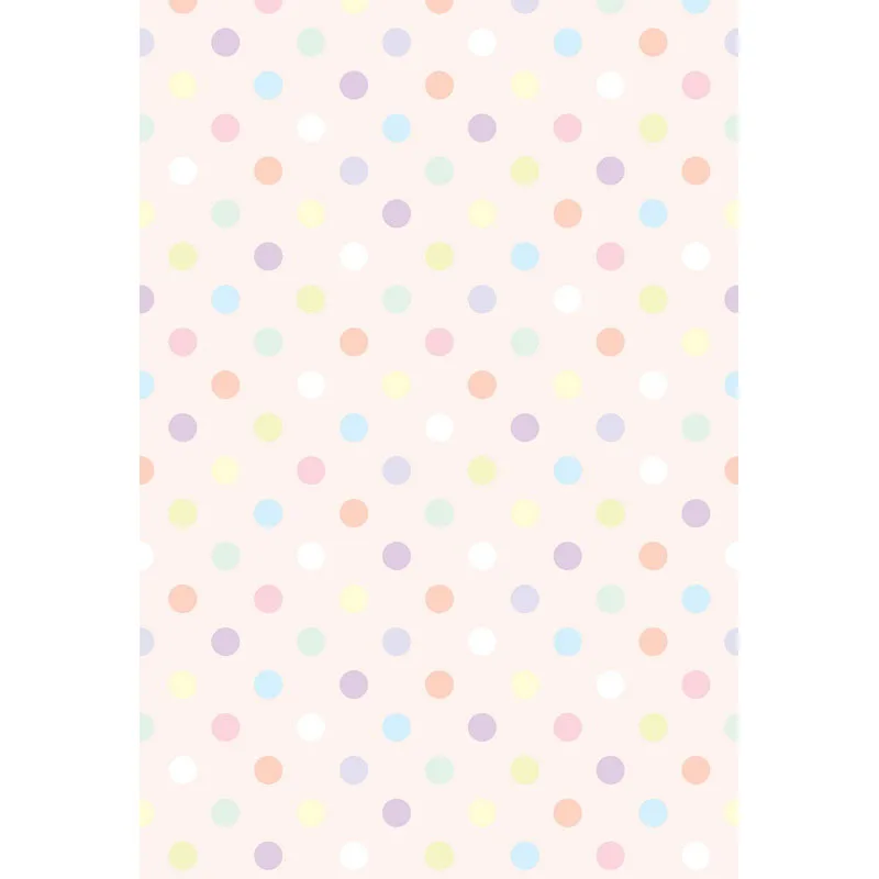 

5x7ft Light Colorful Polka Dots Wall Washable One Piece No Wrinkle Banner Photo Studio Background Backdrop Polyester Fabric