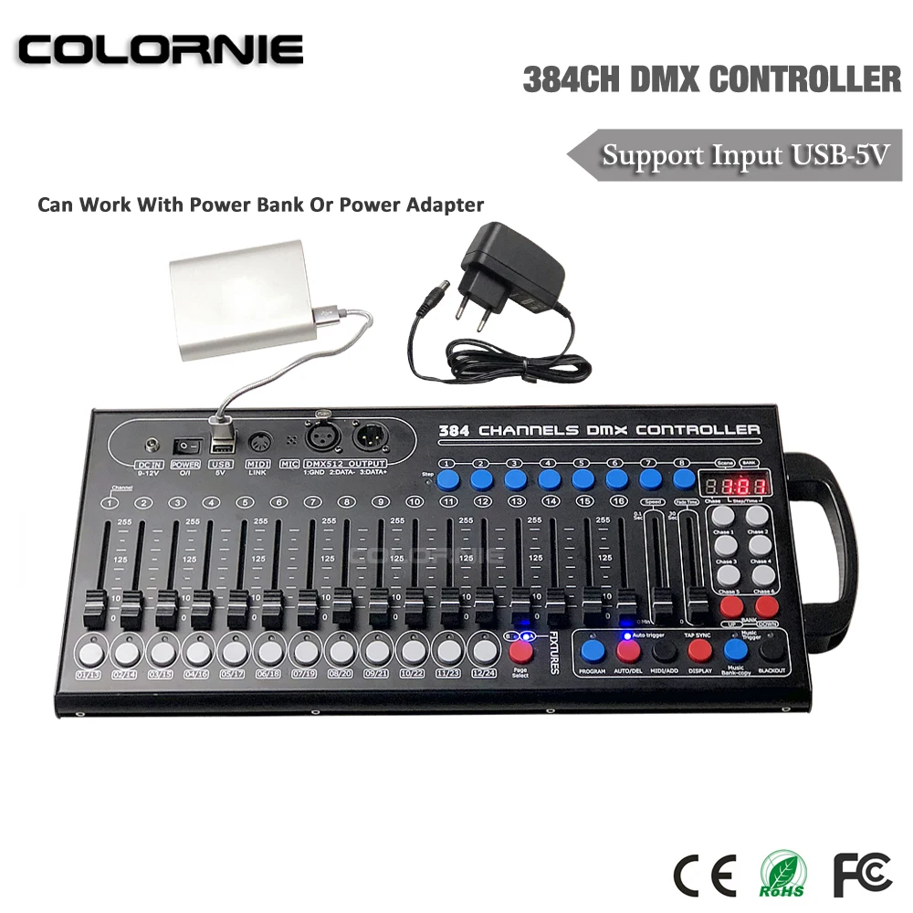 Мини Консоль DMX512 для сценического освещения 384 каналов|Эффект сцены| |