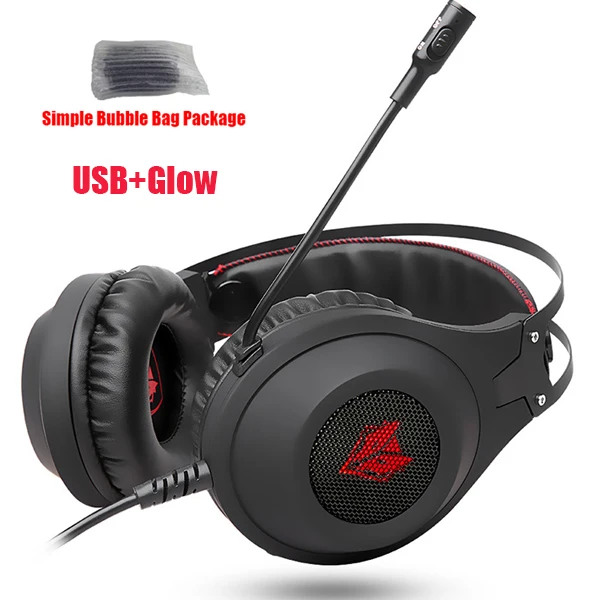 Black PVC Package XIBERIA бренд Игровые наушники NUBWO N2U Проводная USB гарнитура геймер с микрофоном Регулятор громкости светодиодный для компьютера ноутбука fone - Цвет: Black PVC Package
