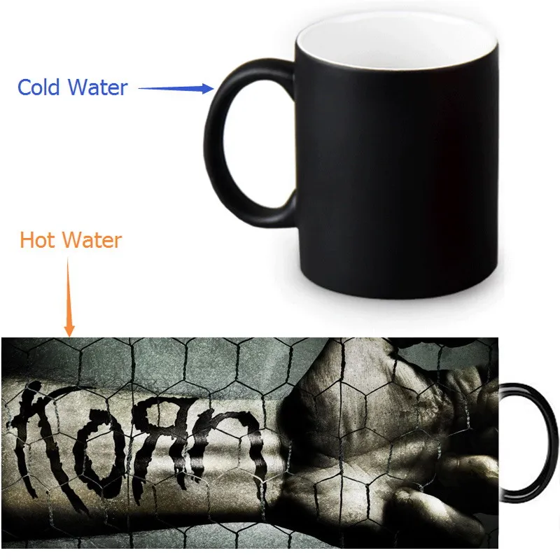 Группа Korn 350ml/12oz тепла выявить кружка Цвет изменения Кофе чашки чувствительной