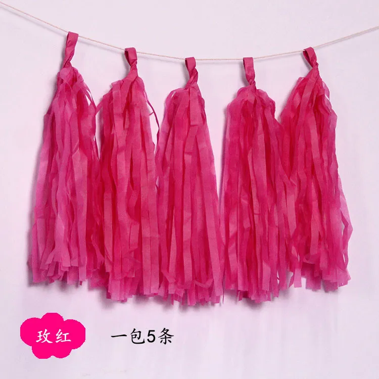 rose tassel Прозрачные бумажные шары с кисточками для дня рождения, свадьбы, вечеринки, декоративные воздушные шары, вечерние украшения на Рождество, год - Цвет: rose tassel