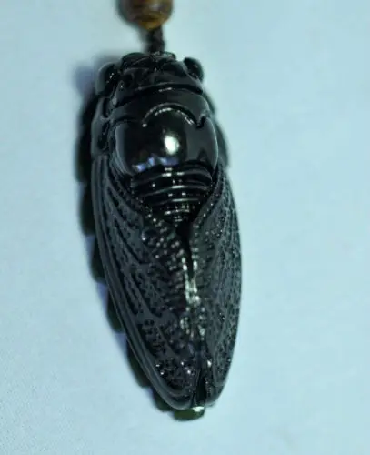 Изысканный старинный китайский нефрит ручной резной кулон Цикада|pendant|pendant jade |