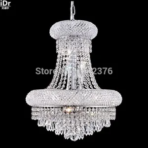 Современные подвесные светильники, 5 светильников, купольная корзина, Хрустальные подвесные светильники с хромированной отделкой, диаметр 30 см x высота 48 см