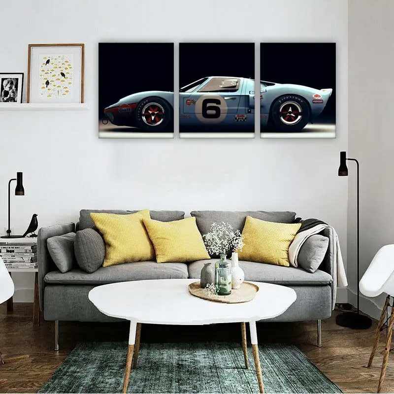 Картины на холсте Ford GT40 Sports Car Supercar 3 шт. | Дом и сад