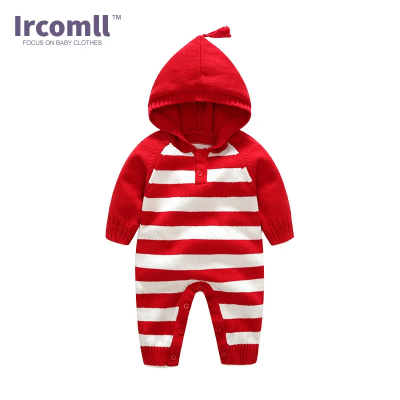 Детский трикотажный комбинезон Ircomll с капюшоном на весну и осень 2018 |