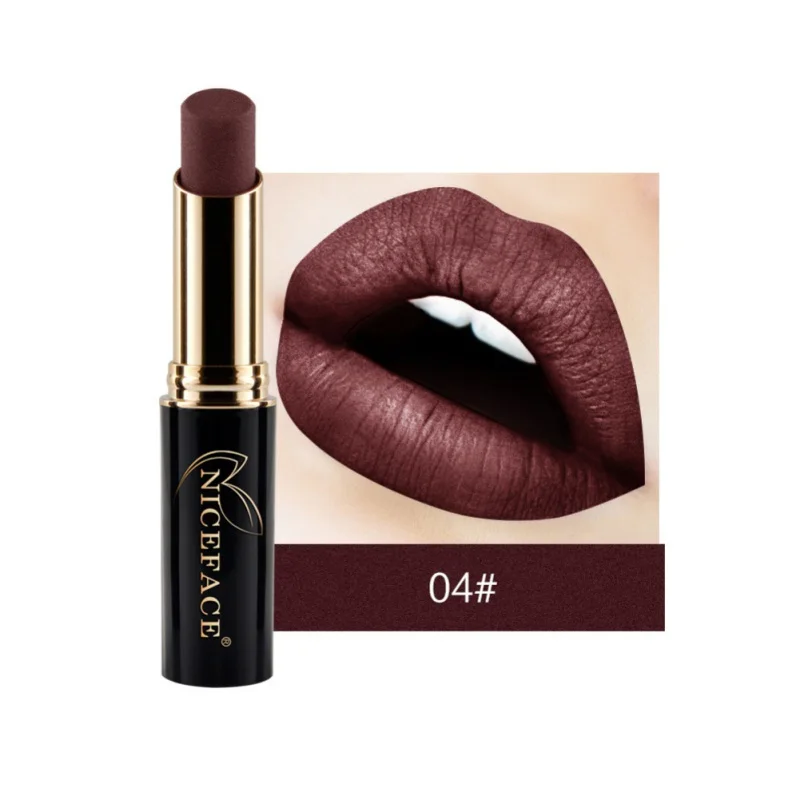 Lips Makeup Waterproof Matte Metallic Lipstick Sexy Long Lasting Smooth Velvet Lip Stick Make Up Batom Beauty Cosmetic |
