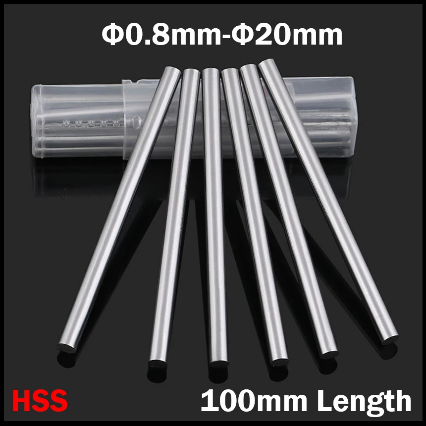 

2.3mm 2.4mm 2.5mm 2.6mm 2.7mm OD 100mm Length HSS Jobber Drill Bit Boring Round Shank CNC Fly Cutter Turning Lathe Tool Bar Rod