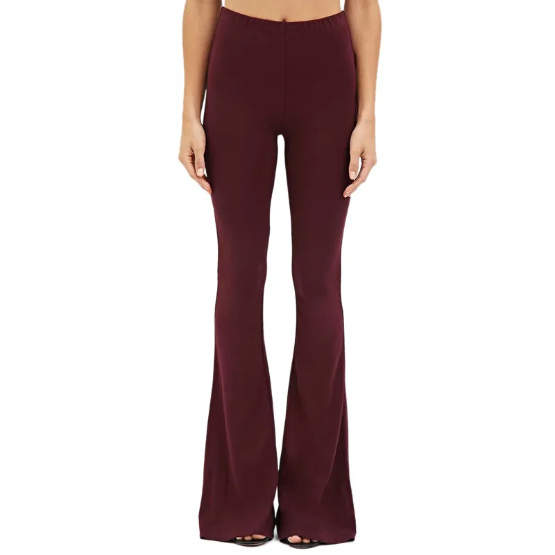 Женские OL Pantalon Femme удобные эластичные сапоги с колокольчиком снизу стретчевые