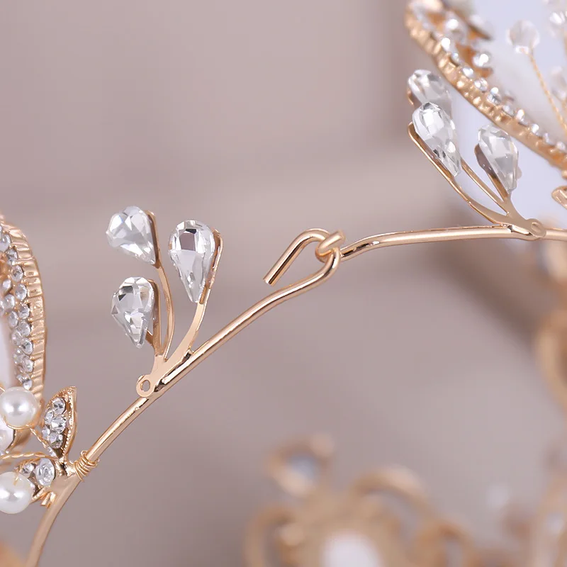 

European and American Hot Baroque Crown Bride Crown Tiara Wedding Dress Accessories