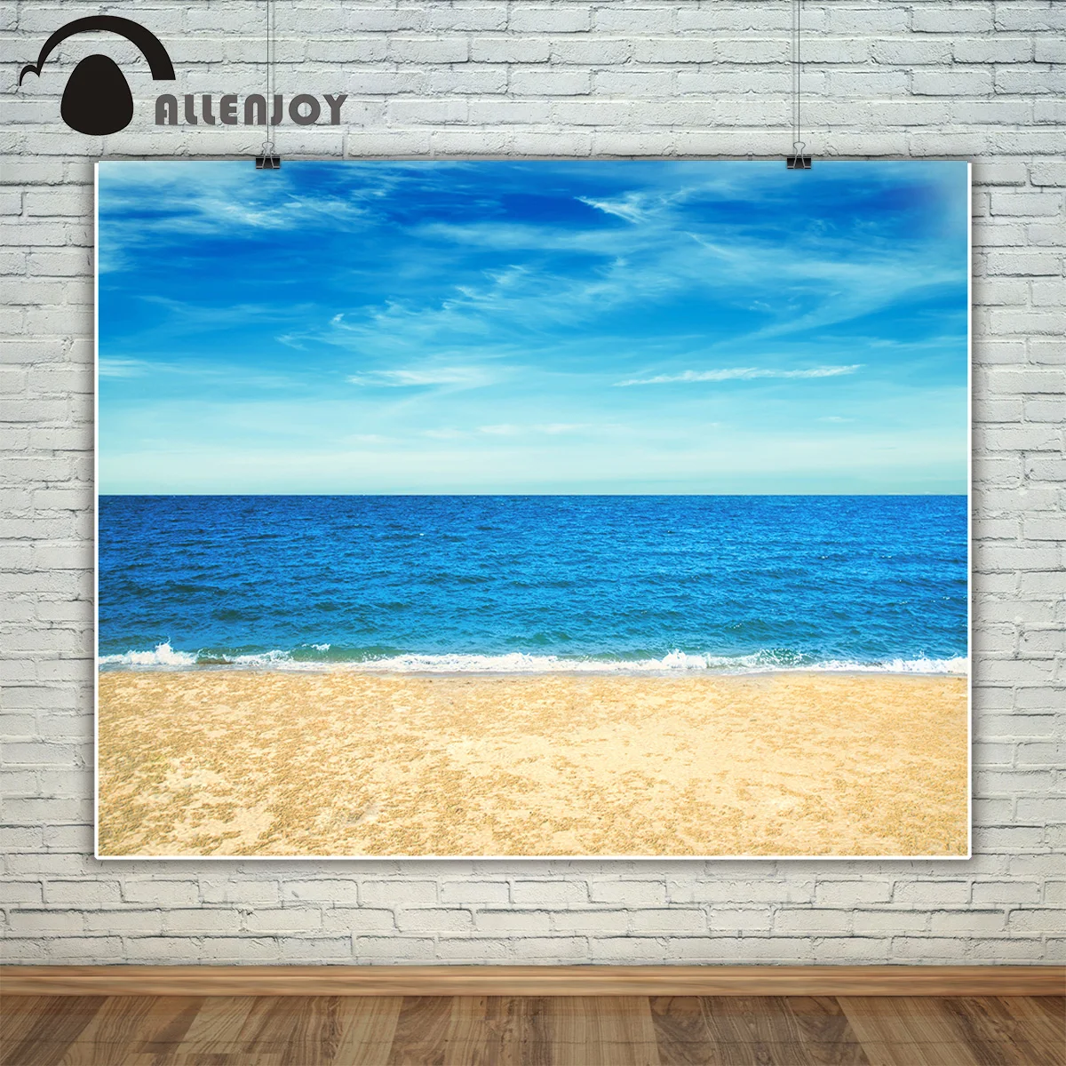 Allenjoy фон для фотостудии морской песок голубое небо летний сезон оригинальный
