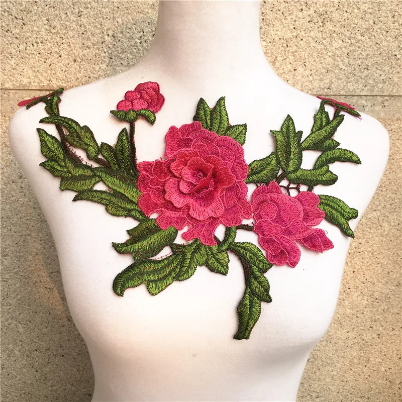 1 шт. Вышитый цветочный воротник розы|collar sewing|applique collarpatches embroidered flowers |