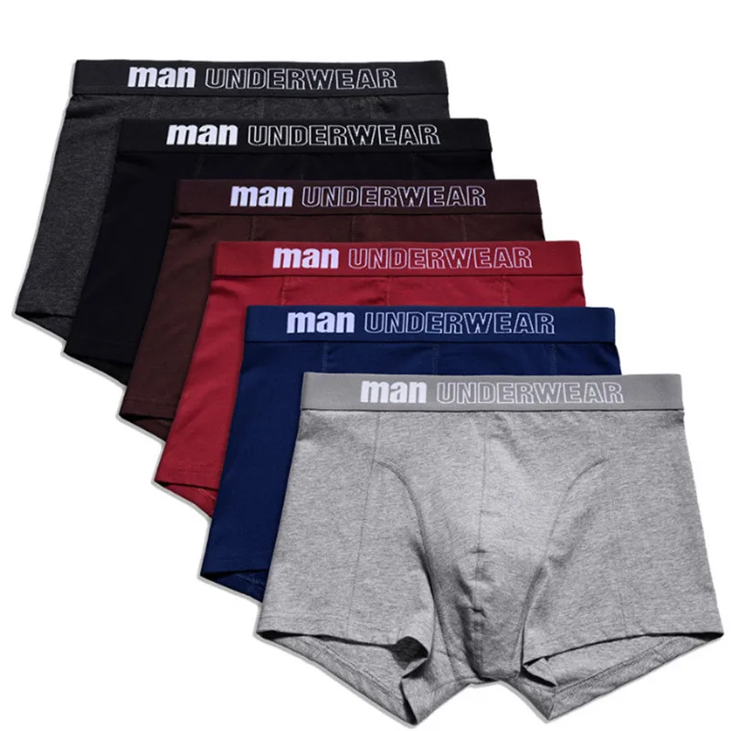 6pcs New Soft and Breathable Quality Panty Mens Mid-Waist Underpants In Plus Size S-4XL