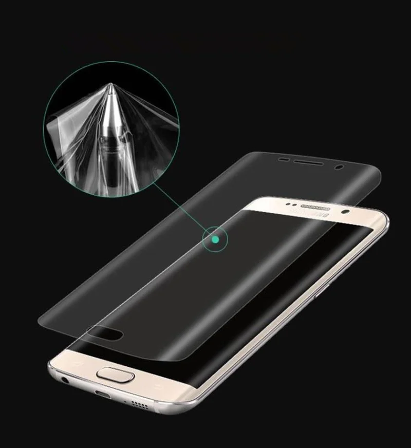 Защитная пленка с закругленными краями 3D для Samsung Galaxy S7 Edge S6 edge S8 Plus не закаленное