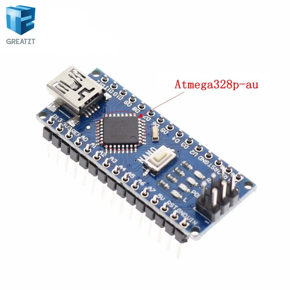 Nano 1 шт. мини USB с Загрузчиком Nano 3,0 контроллер совместимый для arduino CH340 USB драйвер 16 МГц NANO V3.0 Atmega328 - Цвет: 328p-au welding