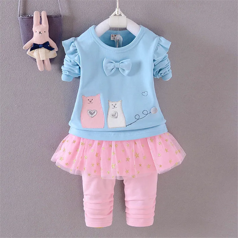 Комплекты одежды для девочек BibiCola осенняя одежда с героями мультфильмов