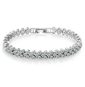 Бесплатная доставка! Высококачественный женский теннисный браслет с фианитами